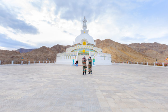 shanti Stupa, Leh, India, built by both Japanese Buddhists and L