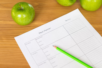 Close-up of a planner