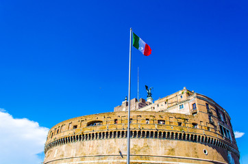 Top of castel sant angelo in rome, italy