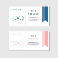Voucher Template with Premium Minimal Style Pattern