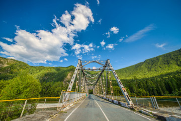 Historical bridge over the river