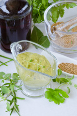 Herbs and Spices. Herbs from Provence Mustard.