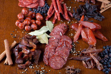 meat and sausages