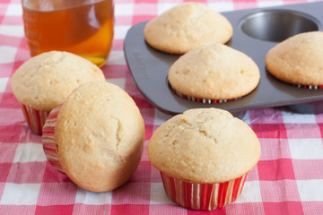 Honey Muffins on a table