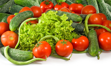 isolated image of various vegetables