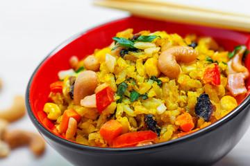 Fried rice with vegetables