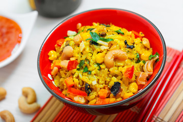 Fried rice with vegetables