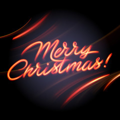 Merry Christmas - Glowing light painting