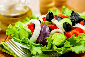 Fototapeten Vegetable salad, healthy food © Maxim Khytra