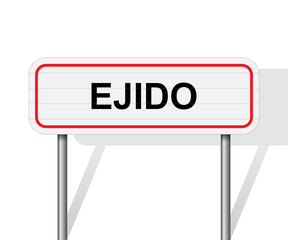 Welcome to Ejido Spain road sign vector