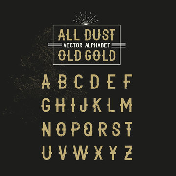 Bold All Caps Vector Alphabet Text For Decoration And Effects. Vector Illustration.