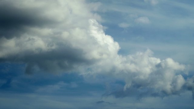 Daytime blue sky with clouds timelapse