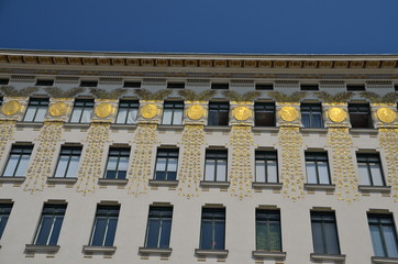 Jugendstil Facade in Vienna, Austria