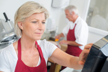 Obraz premium Working a s a butcher