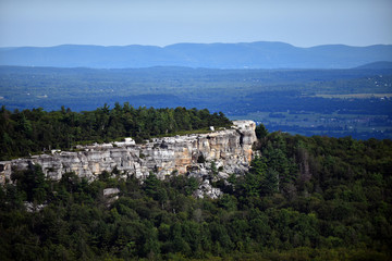 Panoramic view at Minnewaska State Park Reserve Upstate NY during summer time
