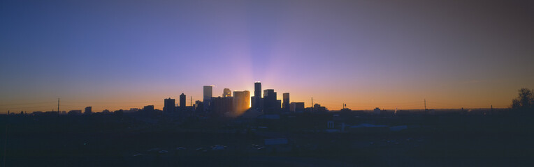 Fototapeta na wymiar Skyline, Sunrise, Denver, CO