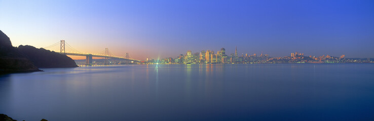 Bay Bridge & San Francisco from Treasure Island, California