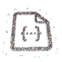 group  people  shape sheet  letter