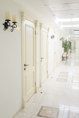 Interior of a hospital corridor