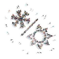 people shape weather symbol