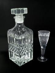Decanter and glass