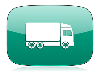 delivery green icon truck sign