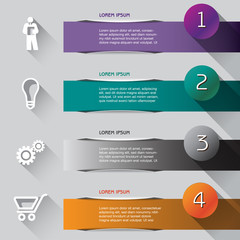 Abstract Infographic Number Options Page Layout Template  for Print or Web