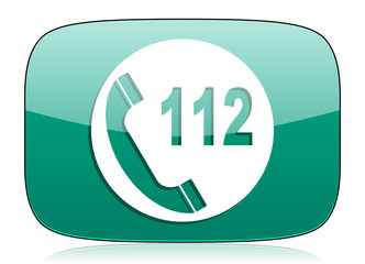 emergency call green icon 112 call sign