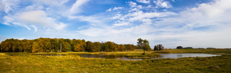 beautiful lake in Dyrehave park, Denmark