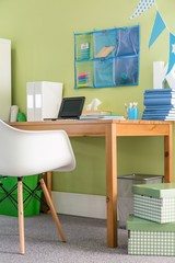 Functional wooden desk
