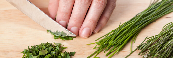 Cutting herbs