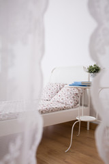 Fototapeta na wymiar Neat furnished sleeping area