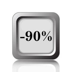 90 percent discount icon