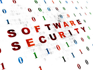 Protection concept: Software Security on Digital background