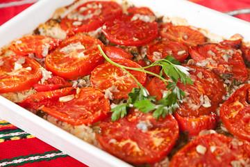 Tomato and rice casserole