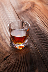 Whiskey Bourbon in a Glass with Ice