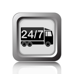 24 7 delivery truck icon