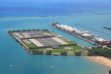 Chicago water treatment plant - Lake Michigan