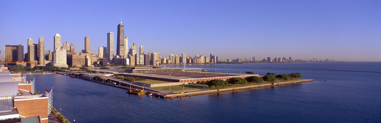 Chicago Skyline, Filtration Plant, Illinois