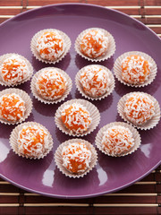 Homemade carrot candies