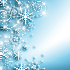 Fototapeta na wymiar Best abstract Christmas snowflakes background