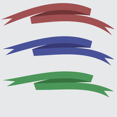 Obraz premium Vector Set of Color Ribbons for Your Text