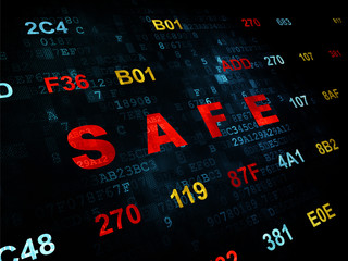 Fototapeta premium Privacy concept: Safe on Digital background