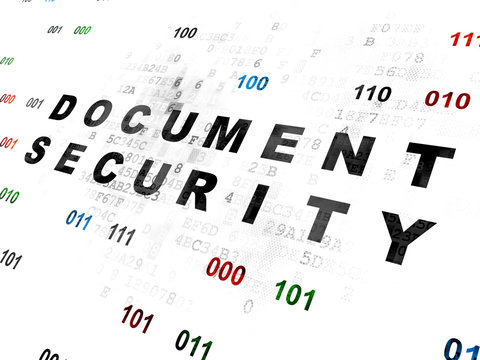 Protection concept: Document Security on Digital background