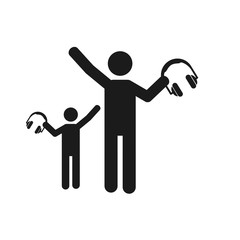 parents and children over white color background