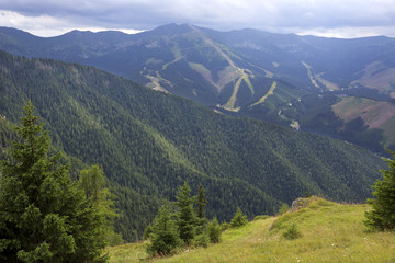 Naklejka na ściany i meble View on the summer Slovakia Mountains High Tatras