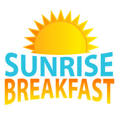 Sunrise Breakfast Text Icon