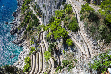 Capri island in  Italy