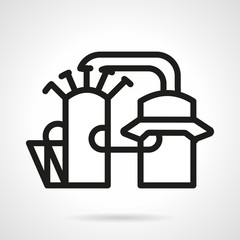 Industrial architecture vector icon line style