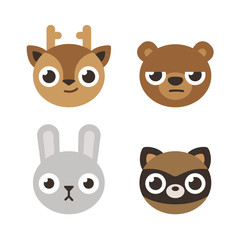 Forest animal faces